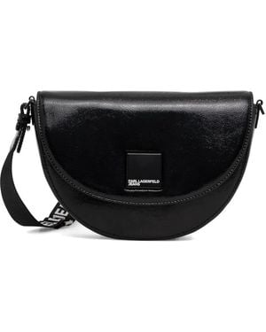 KARL LAGERFELD Bolso Satchel Con Correa Del Logo - Negro