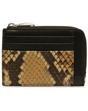 Bally Snakeskin-Effect Cardholder - Black