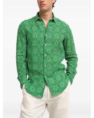 Peninsula Blouse À Imprimé Peau De Serpent - Vert