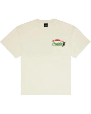PAS DE MER Trattoria Graphic-Print Cottont-Shirt - White