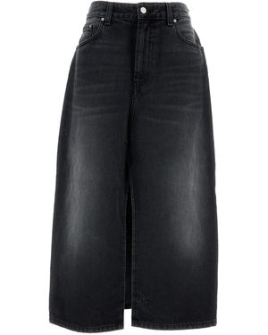 Carhartt Belt-Loop Five-Pocket Midi Skirt - Black