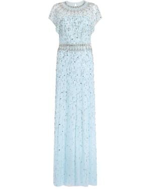 Jenny Packham Lauretta Embellished Maxi Dress - Blue