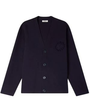 Sandro Flower Crochet Cardigan - Blue