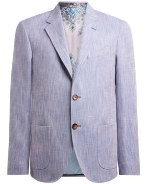 Etro Single-Breasted Blazer - Purple