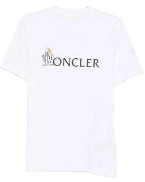 Moncler Logo-Print Short-Sleeve T-Shirt - White