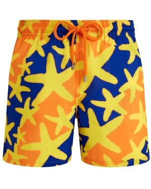 Vilebrequin Starfish-Print Swim Shorts - Yellow