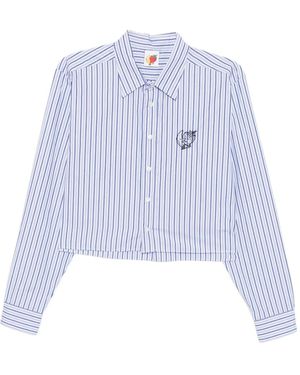 Sky High Farm Striped Shirt - Blue