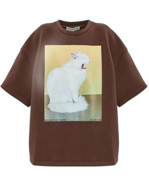 Munthe T-Shirt mit grafischem Print - Braun