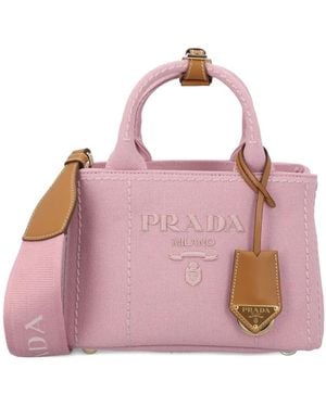 Prada Mini Cotton Tote Bag - Pink