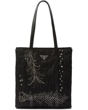 Prada Re-nylon ハンドバッグ M - ブラック