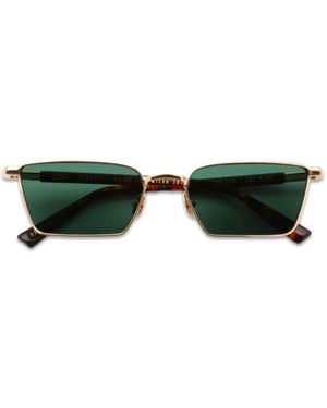 Gast Aurea Geometric-Frame Sunglasses - Green