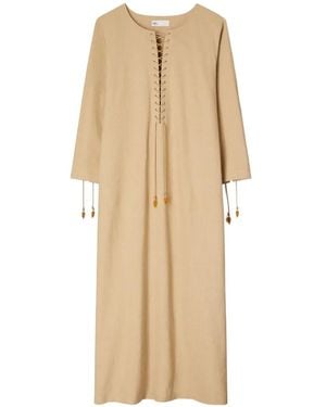 Tory Burch Linen Caftan - Natural