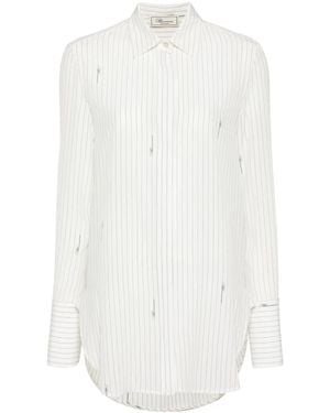 Blumarine Pinstriped Shirt - White