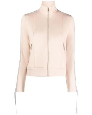 Fendi Logo-Tape Zip-Up Sweatshirt - Natural