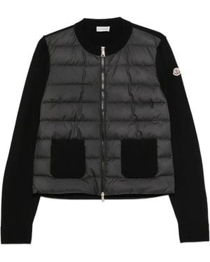 Moncler Padded Logo-Patch Jacket - Black