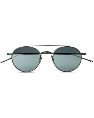 Thom Browne Titanium Oval Sunglasses - Blue