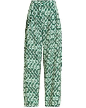 Essentiel Antwerp Ihalton Geometric-Print Pants - Green