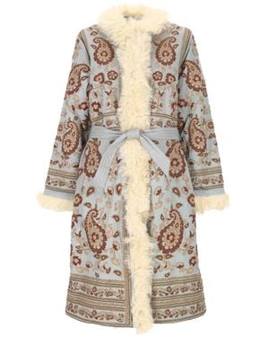 Antik Batik Pauline Paisley-Embroidered Coat - White