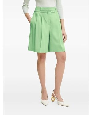 BOSS Pleated Belted Shorts - Green
