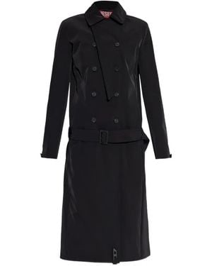 DIESEL Abrigo Jole Con Doble Botonadura - Negro