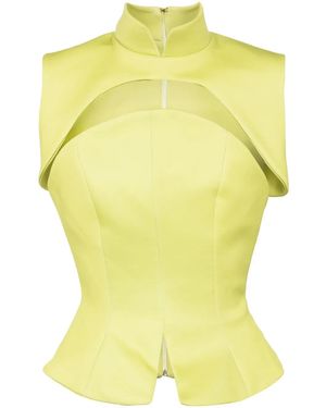 Saiid Kobeisy Corsetto Con Bolero Rimovibile - Giallo