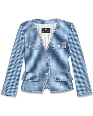 Etro Tweed Jacket - Blue