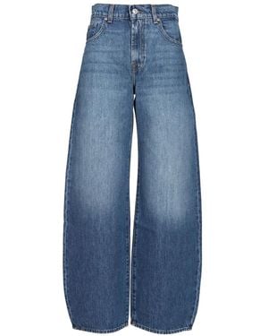 7 For All Mankind Jean Boonie À Coupe Ample - Blue