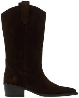 Vagabond Shoemakers Pointed-Toe Western-Style Boots - Black