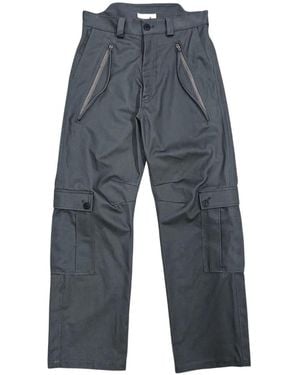 Commission Pantalones Cargo Con Cremallera - Azul