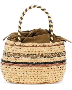 Exquisite J Woven Chain Clutch Bag - Metallic