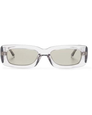 Linda Farrow X The Attico Mini Marfa Rectangle-Frame Sunglasses - Purple