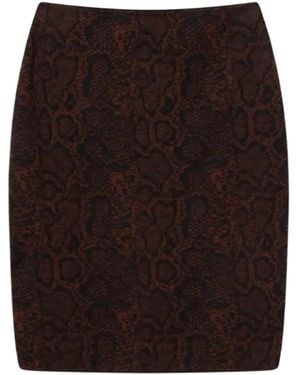 Stella McCartney Snakeskin-print pencil midi skirt - Schwarz