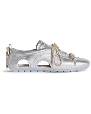 Simone Rocha Ballerina Grip Cutout-Details Trainers - White