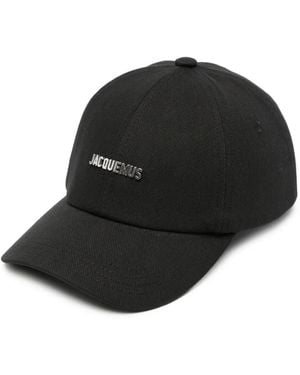 Jacquemus Cappello Da Baseball Con Placca Logo - Nero