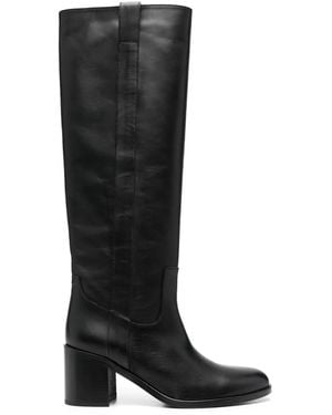 Via Roma 15 Venice Leather Knee-High Boots - Black