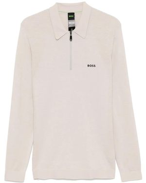 BOSS Knitted Ls Momentum Jumper - Weiß