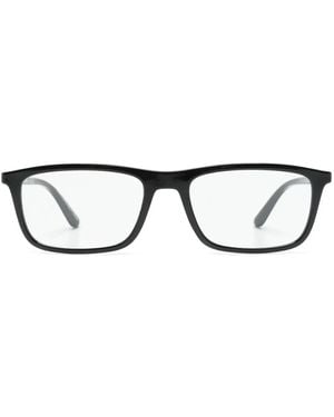 Emporio Armani Rectangle-Frame Glasses - Black