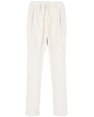 Briglia 1949 Corduroy-Effect Drawstring Trousers - White
