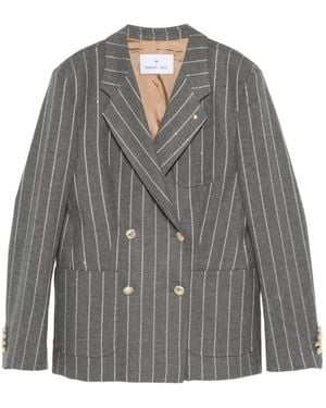 Manuel Ritz Pinstriped Blazer - Grey