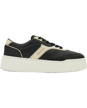 Ferragamo Lace Up Sneaker - Black