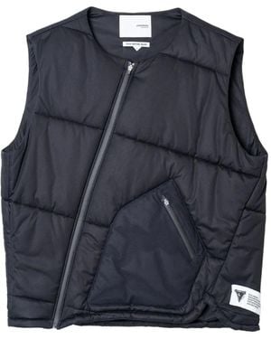 Yoshio Kubo Zip-Up Padded Gilet - Blue