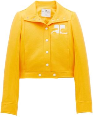 Courreges Zip-Up Vinyl Jacket - Yellow