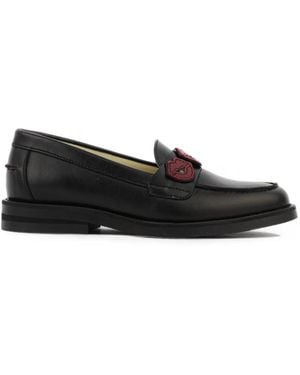 Duke & Dexter Wild Kisses Leather Loafers - Black