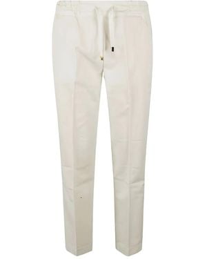 Re-hash Pantalones Con Cordones En La Cintura - Blanco