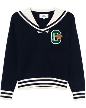 Chocoolate Maglione Con Ricamo - Blu