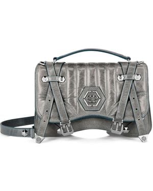 Philipp Plein Medium Crackle Belt Bag - Grey
