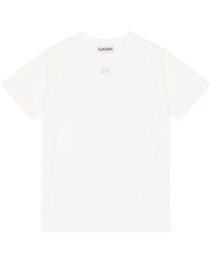 Ganni ロゴ Tシャツ - ホワイト