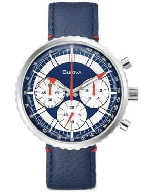 Bulova Logo-Detail 46Mm Watch - Blue