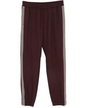 Eleventy Side-Stripe Track Pants - Purple