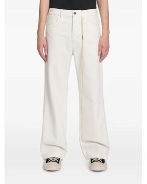 Ann Demeulemeester Vaqueros Anchos Con Cordones - Blanco